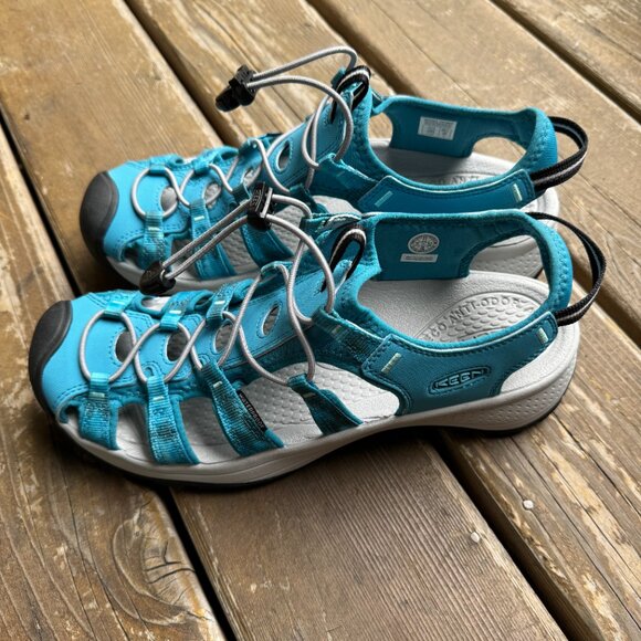 NWOT KEEN Astoria West Closed Toe Sport Sandals Blue/Tie Dye 592S0 - Size 11 - Picture 5 of 13